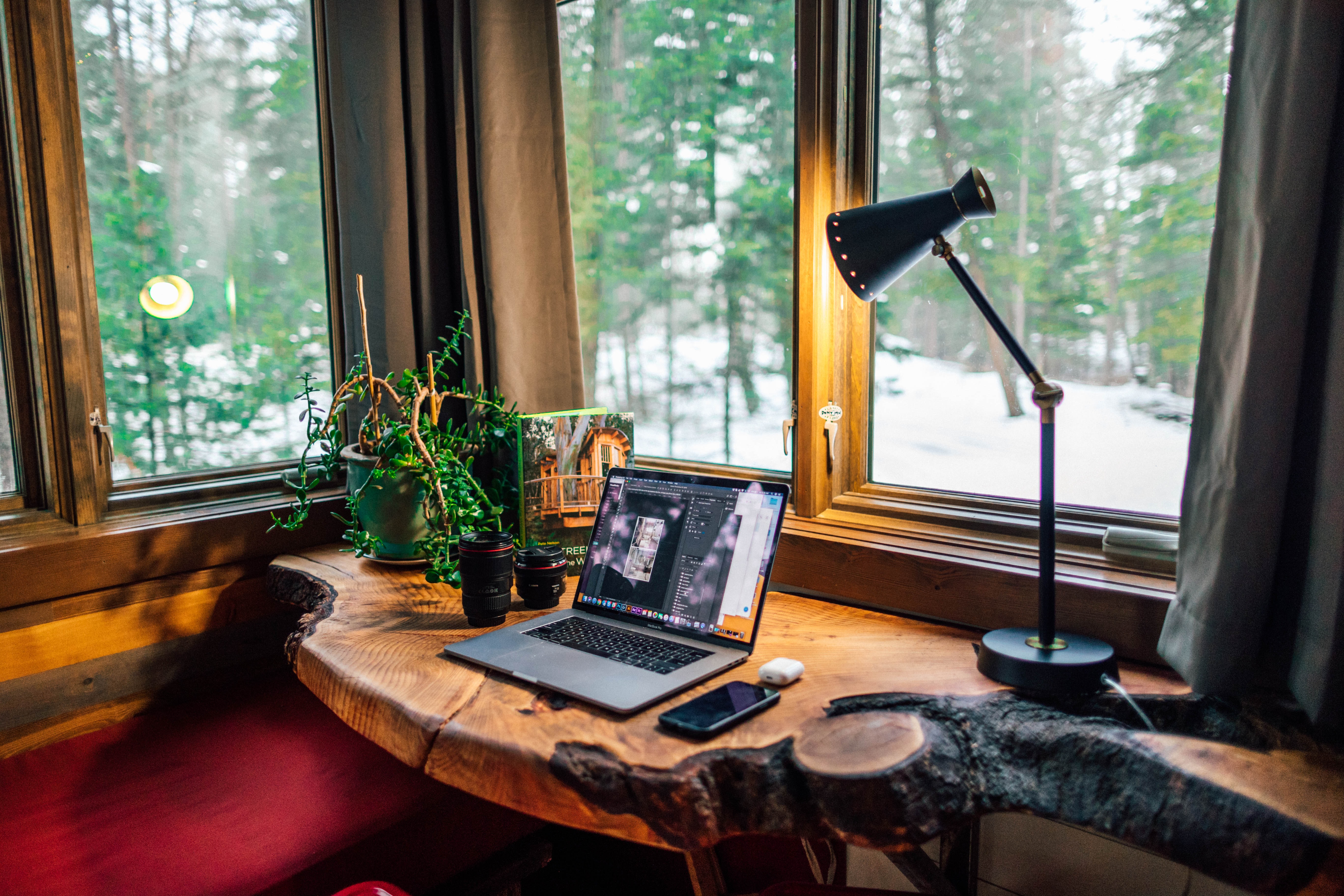 computer on desk